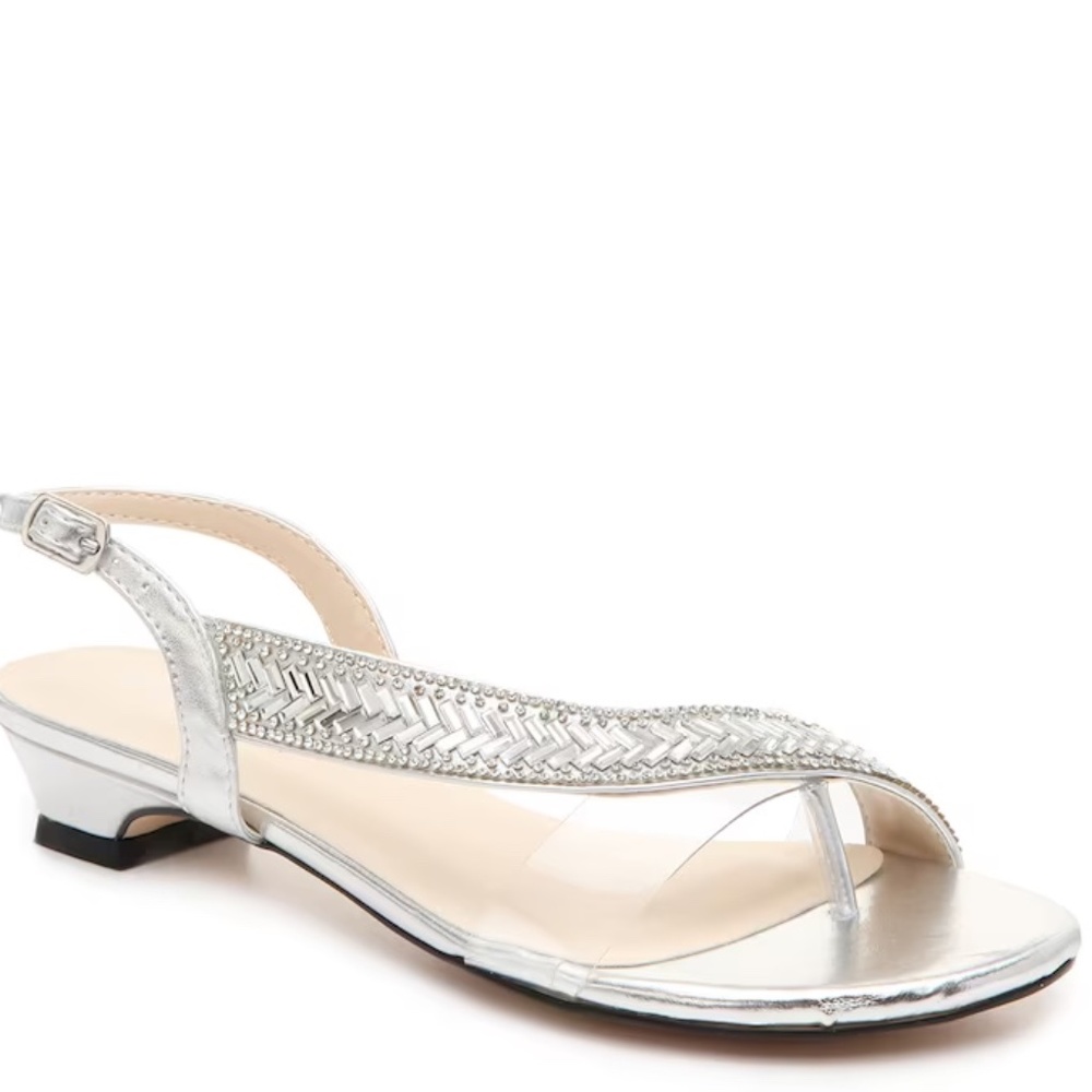 Touch Ups by BENJAMIN-WALK Silver ELEANOR Sandle 9.5 $76